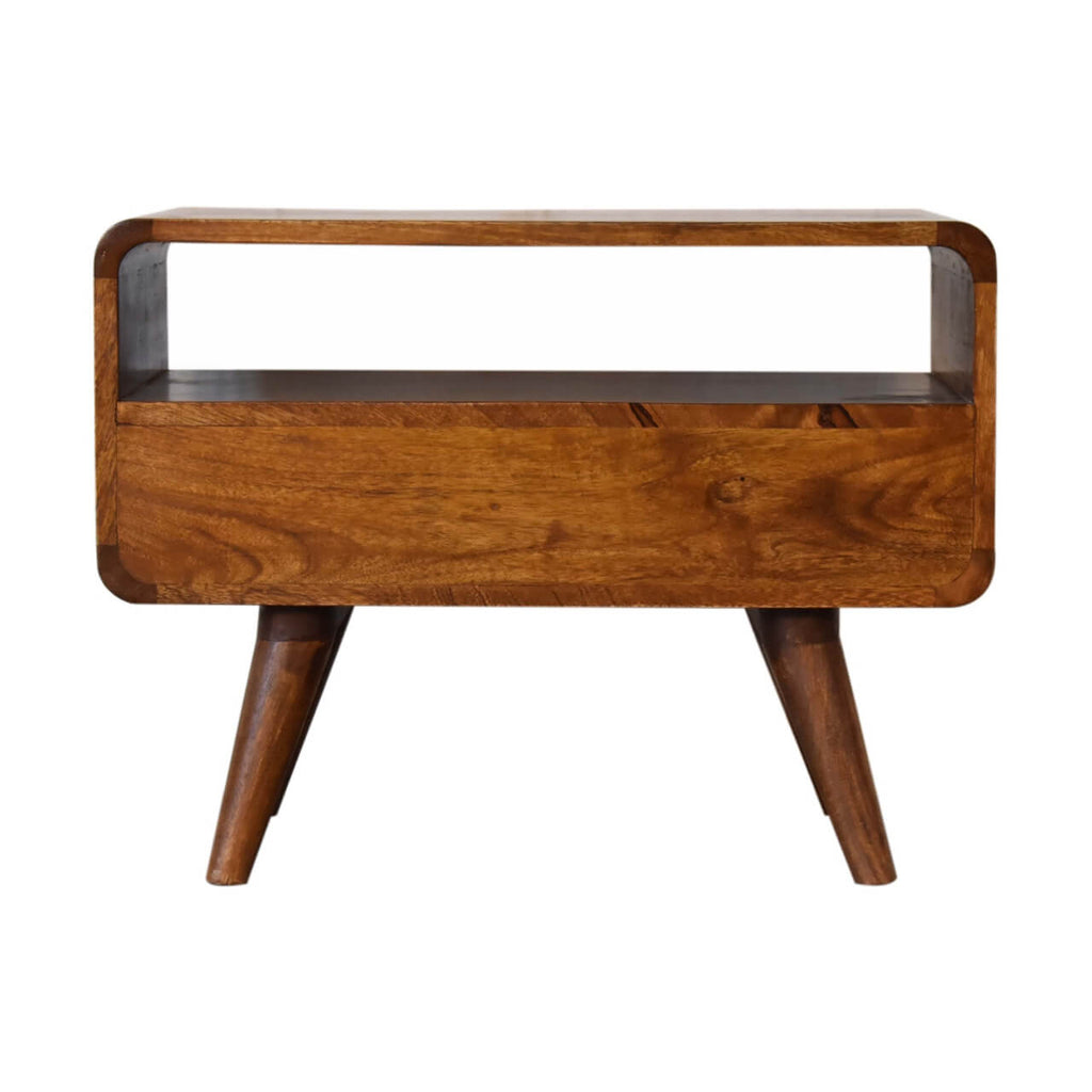 Arto Narrow TV Stand, Chestnut
