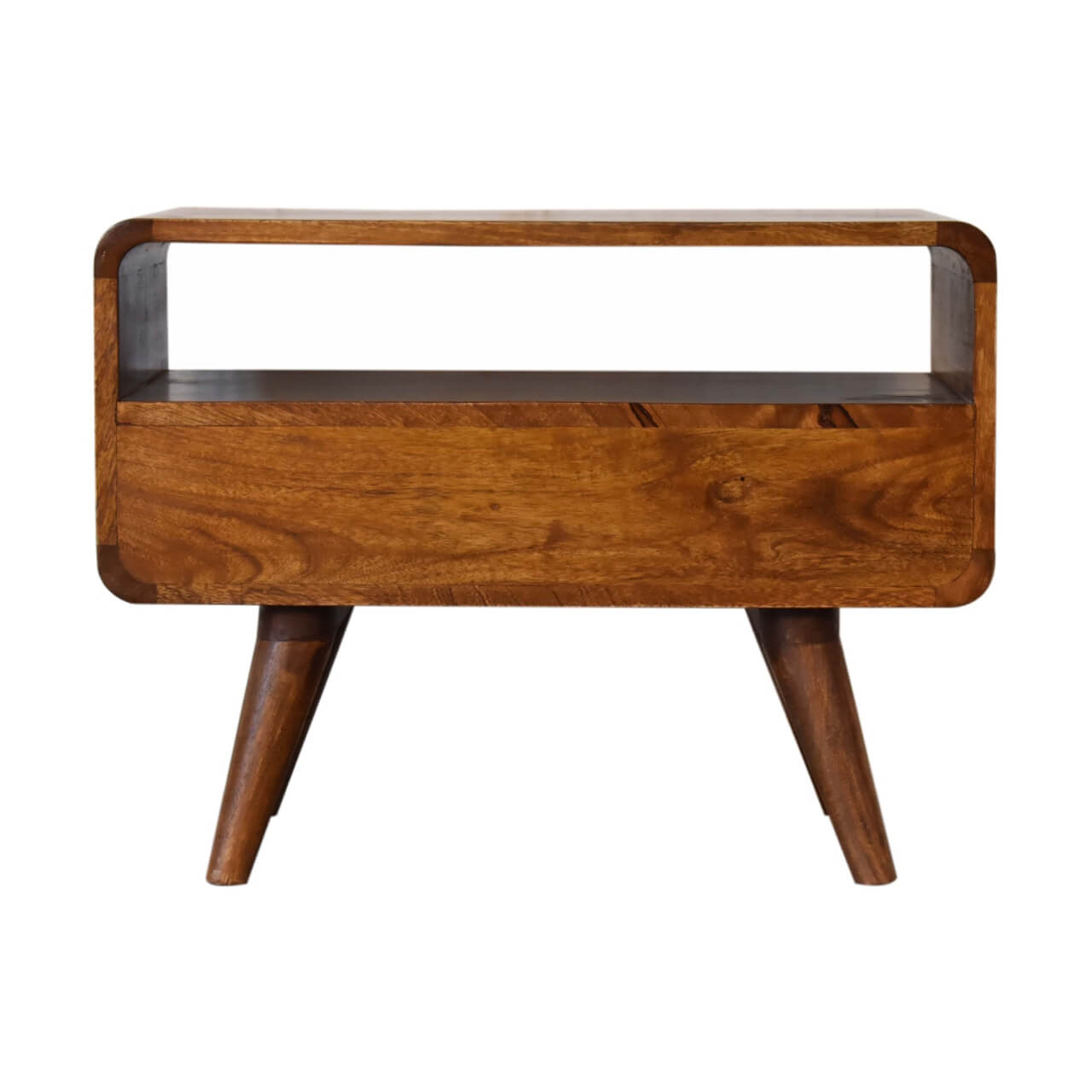 Arto Narrow TV Stand, Chestnut