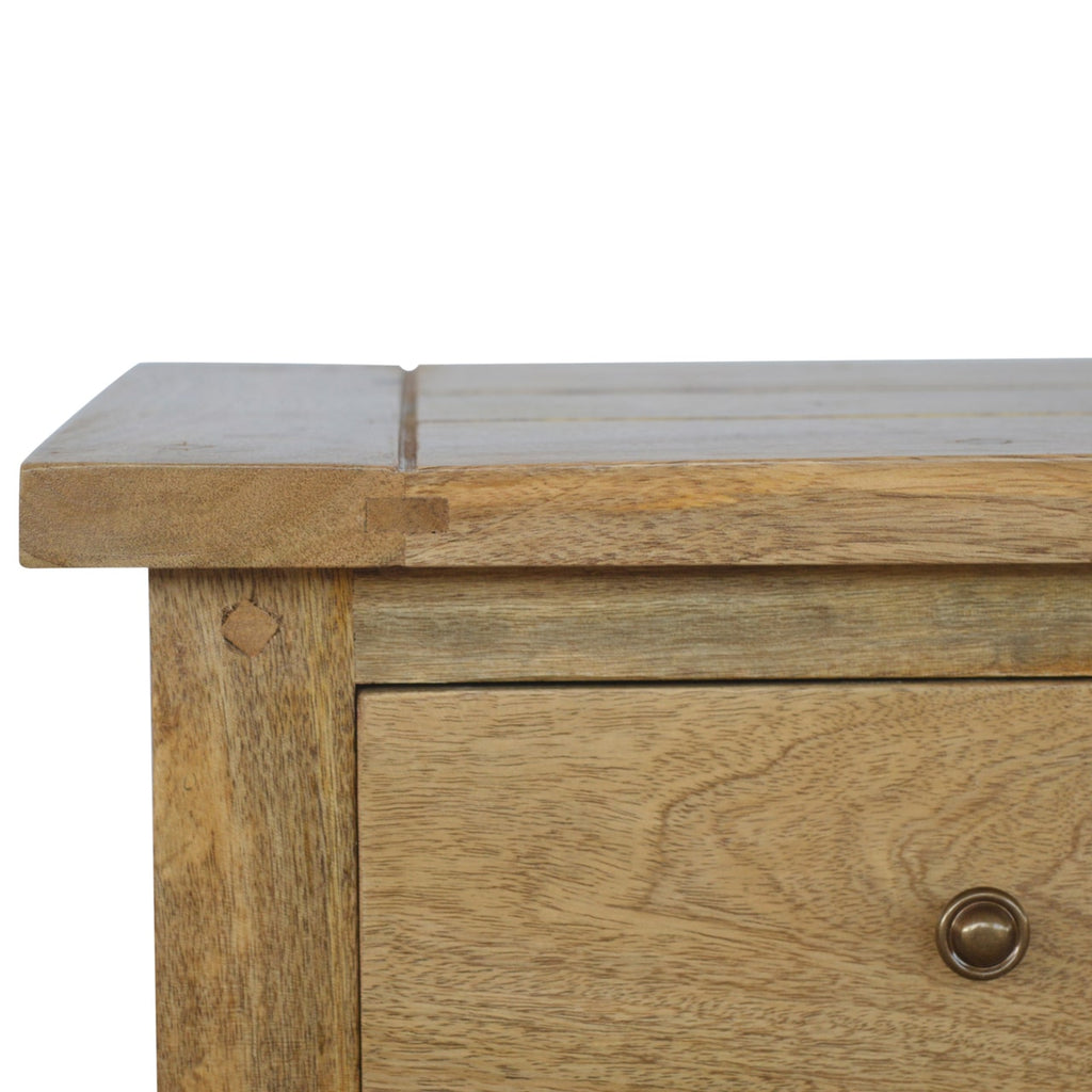 3 Drawer Mango Wood Bedside Table