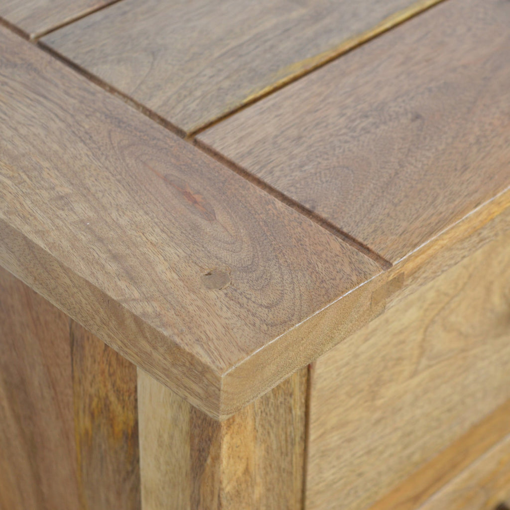 3 Drawer Mango Wood Bedside Table