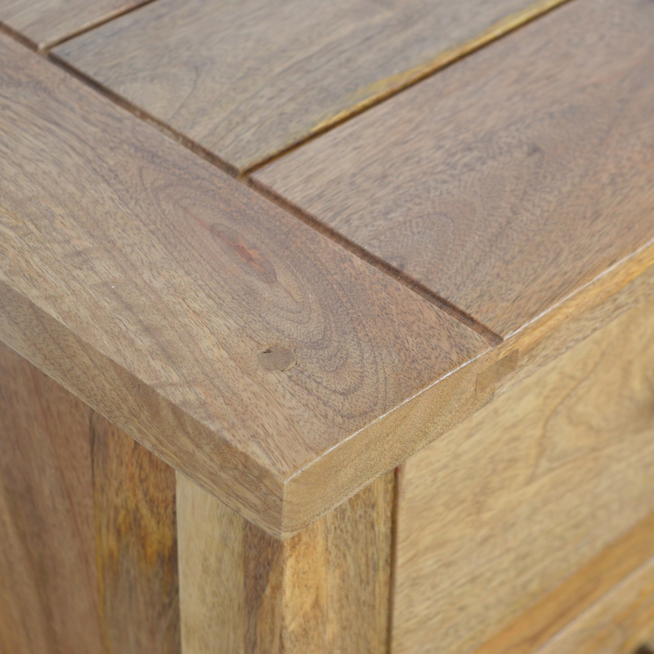 3 Drawer Mango Wood Bedside Table
