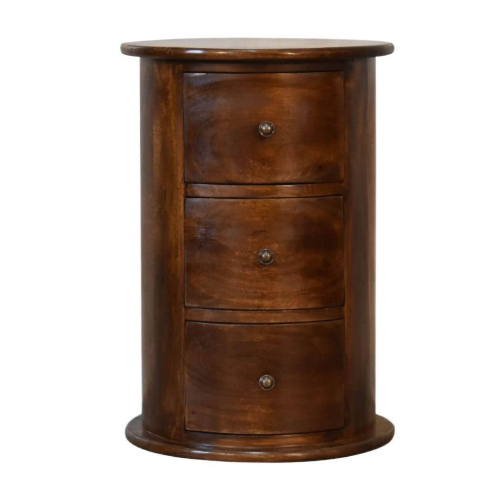 3 Drawer Drum Chest, Chestnut
