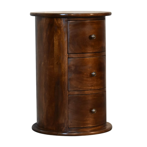 3 Drawer Drum Chest, Chestnut