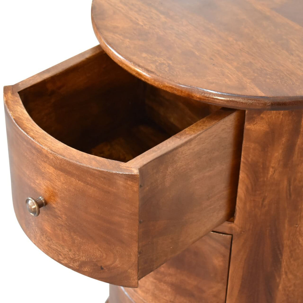 3 Drawer Drum Chest, Chestnut