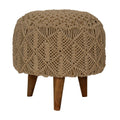 Crotchet Stool, Beige