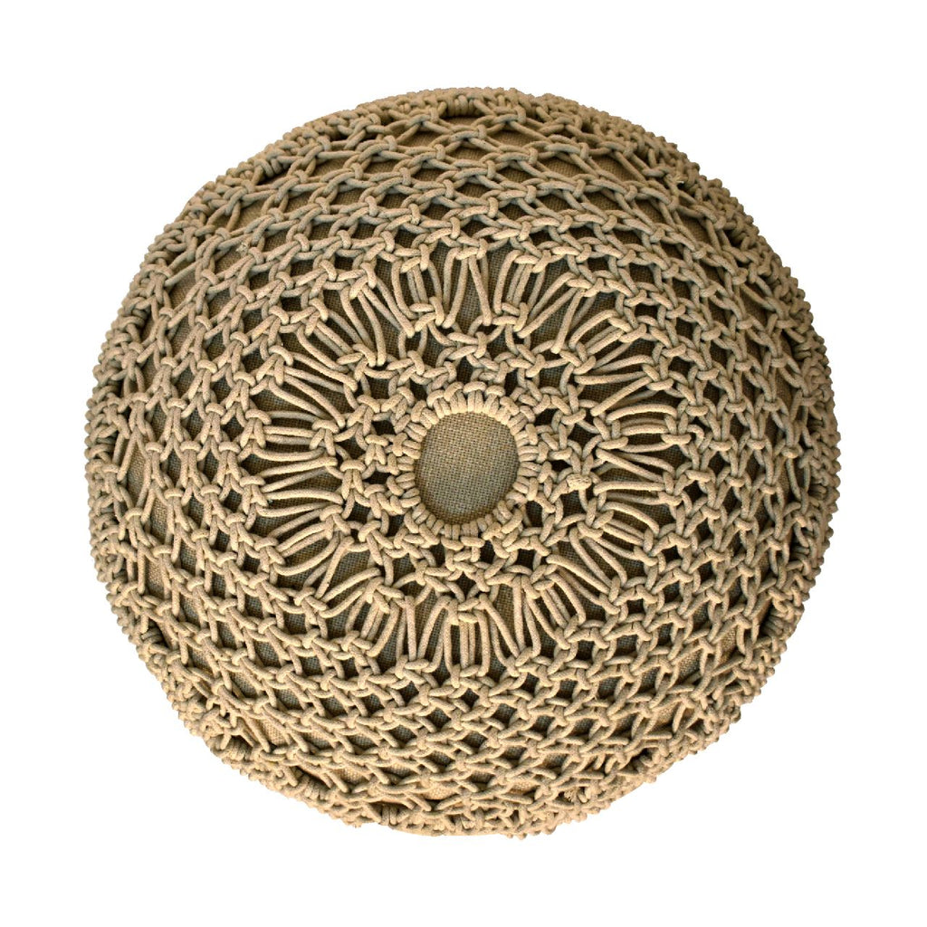 Crotchet Stool, Beige