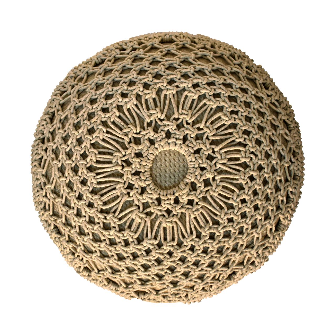 Crotchet Stool, Beige