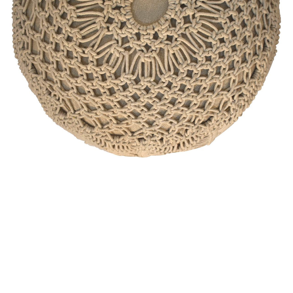 Crotchet Stool, Beige