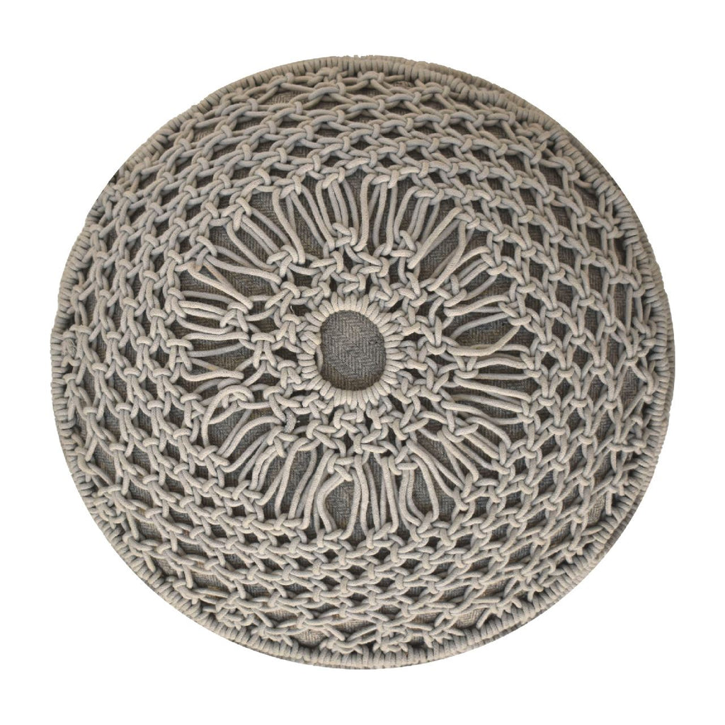 Crotchet Stool, Grey