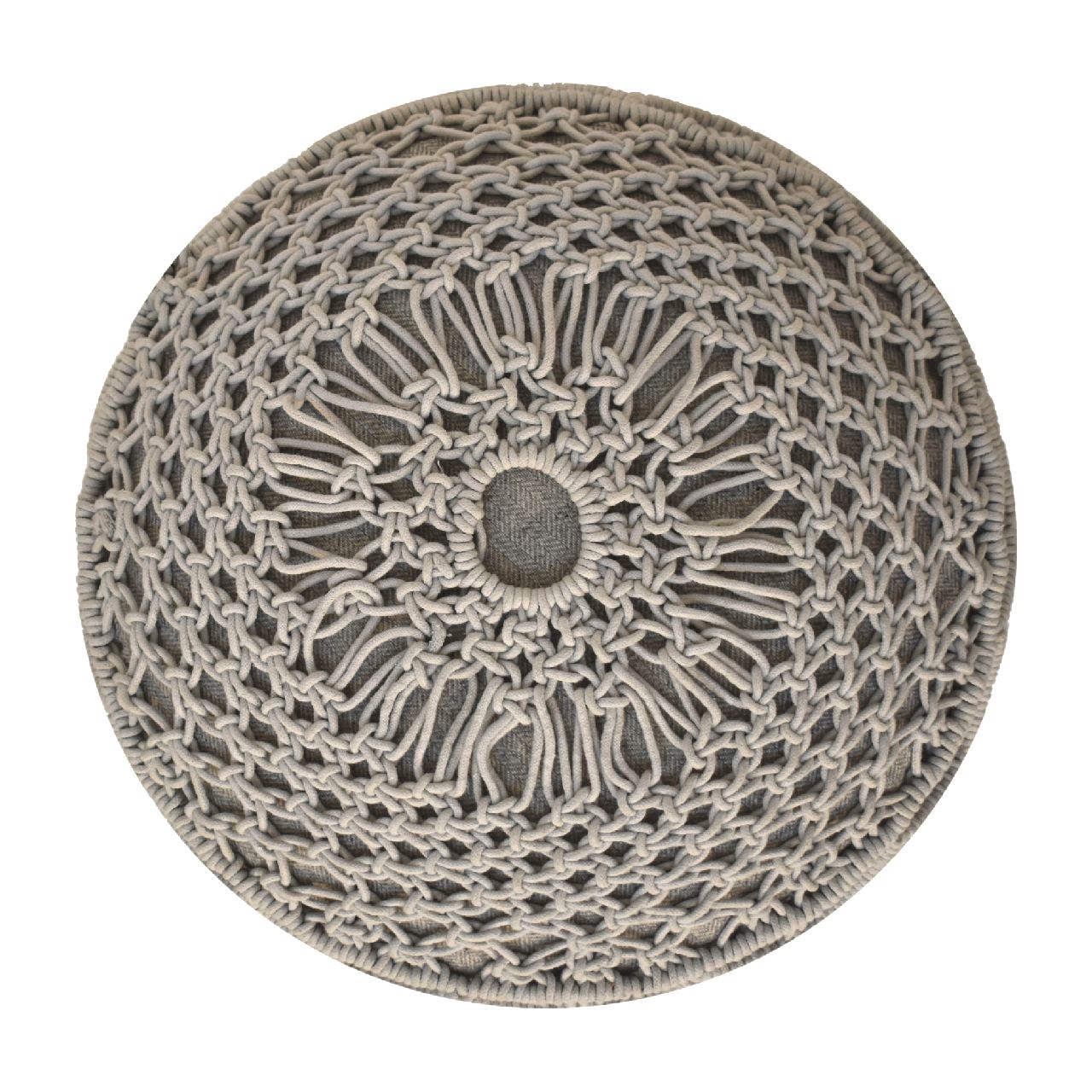 Crotchet Stool, Grey