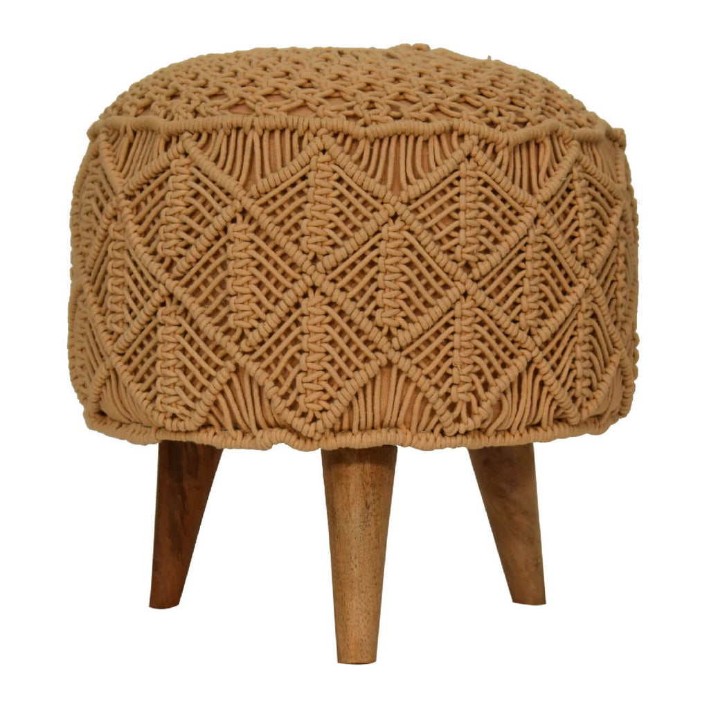 Crotchet Stool, Mustard