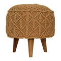 Crotchet Stool, Mustard