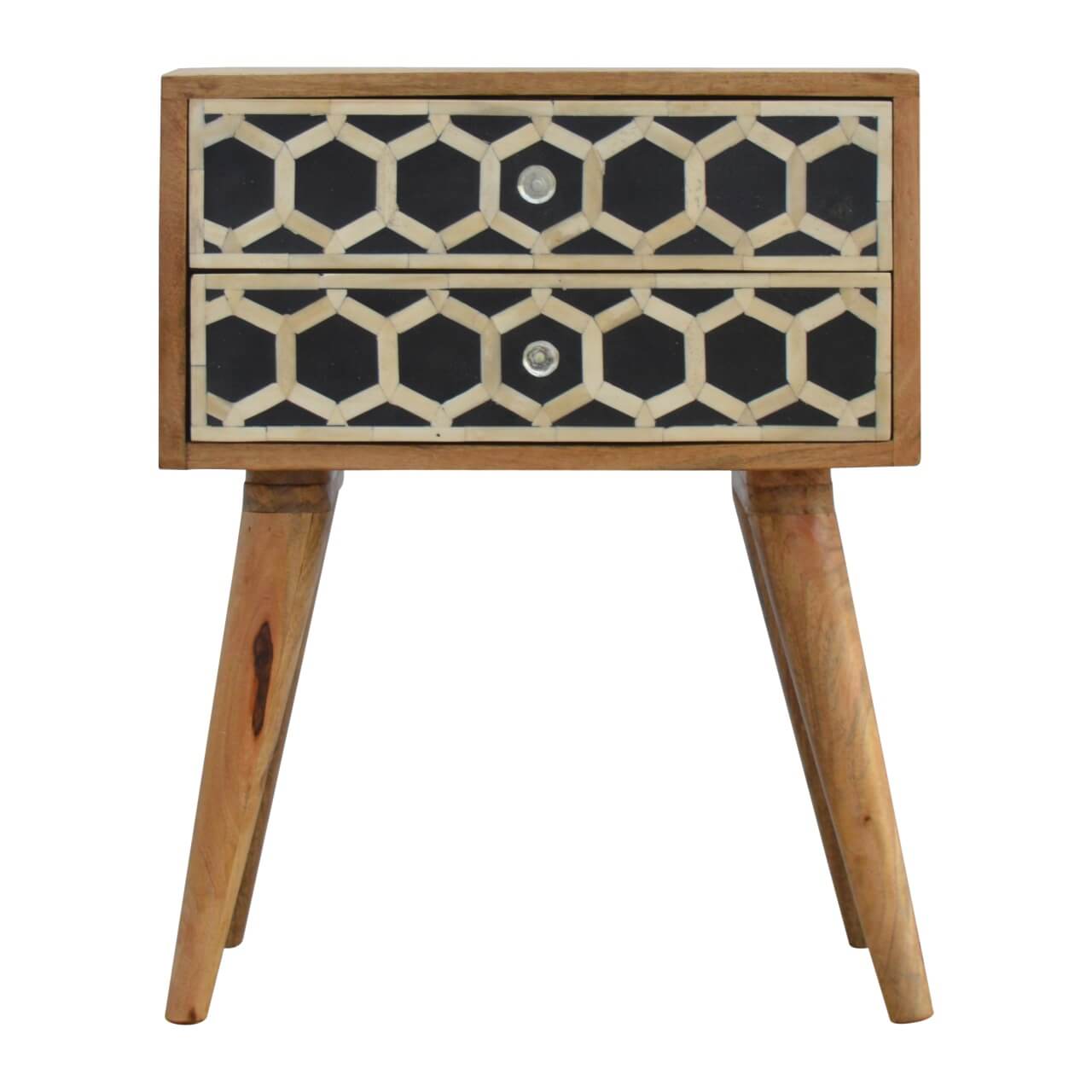 Bone Inlay Bedside Table