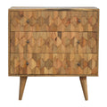 Pineapple Carved 3 Drawer Chest