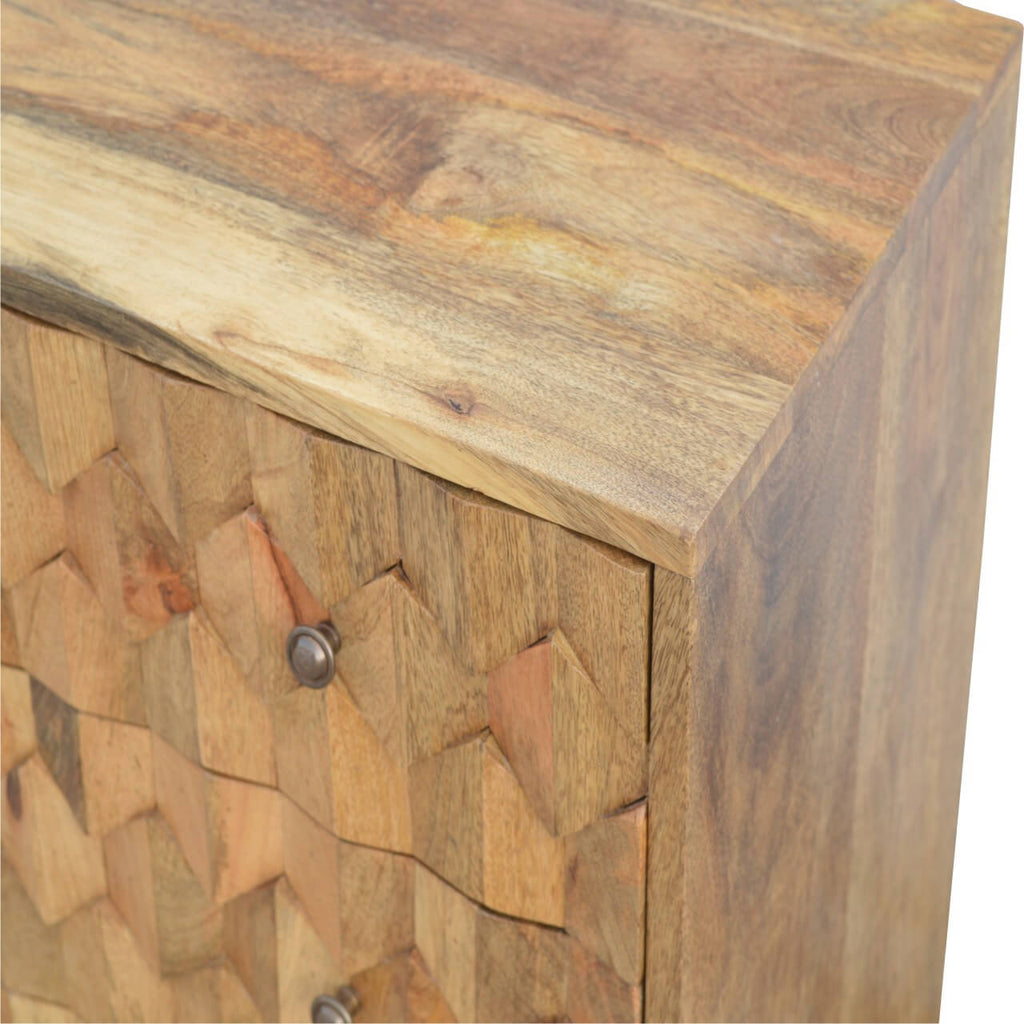 Pineapple Carved 3 Drawer Chest