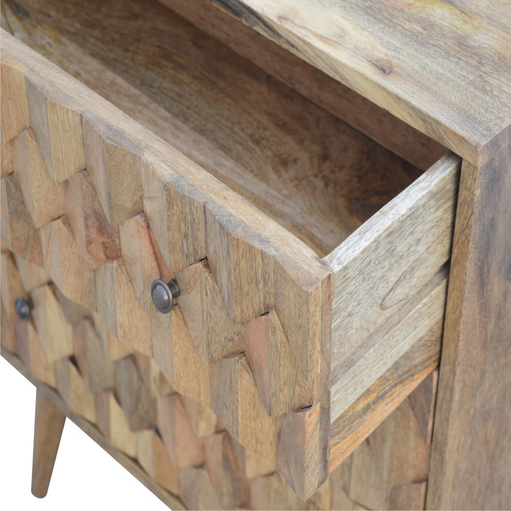 Pineapple Carved 3 Drawer Chest