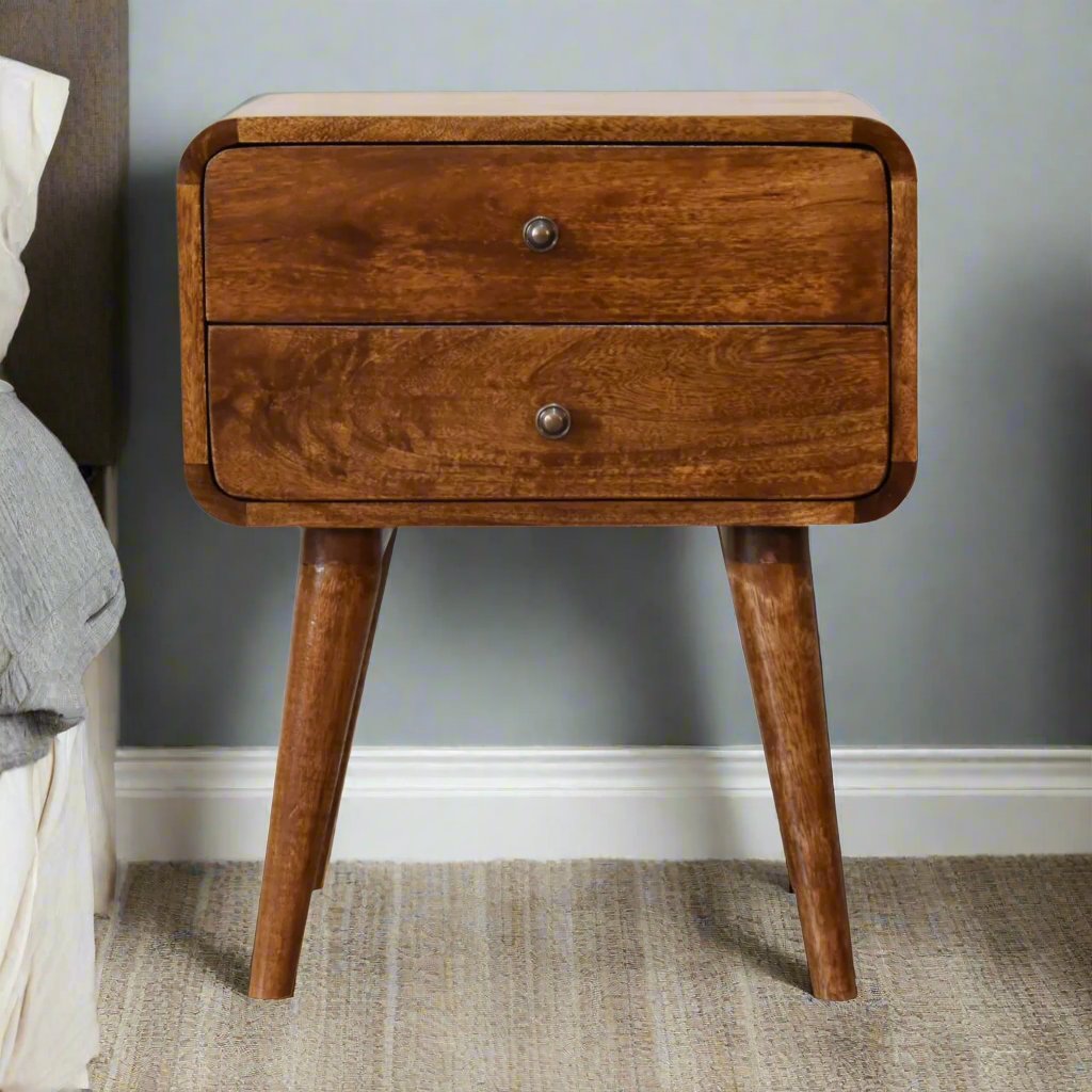 Arto Bedside Table, Chestnut