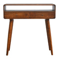 Arto Console Table With Shelf, Chestnut