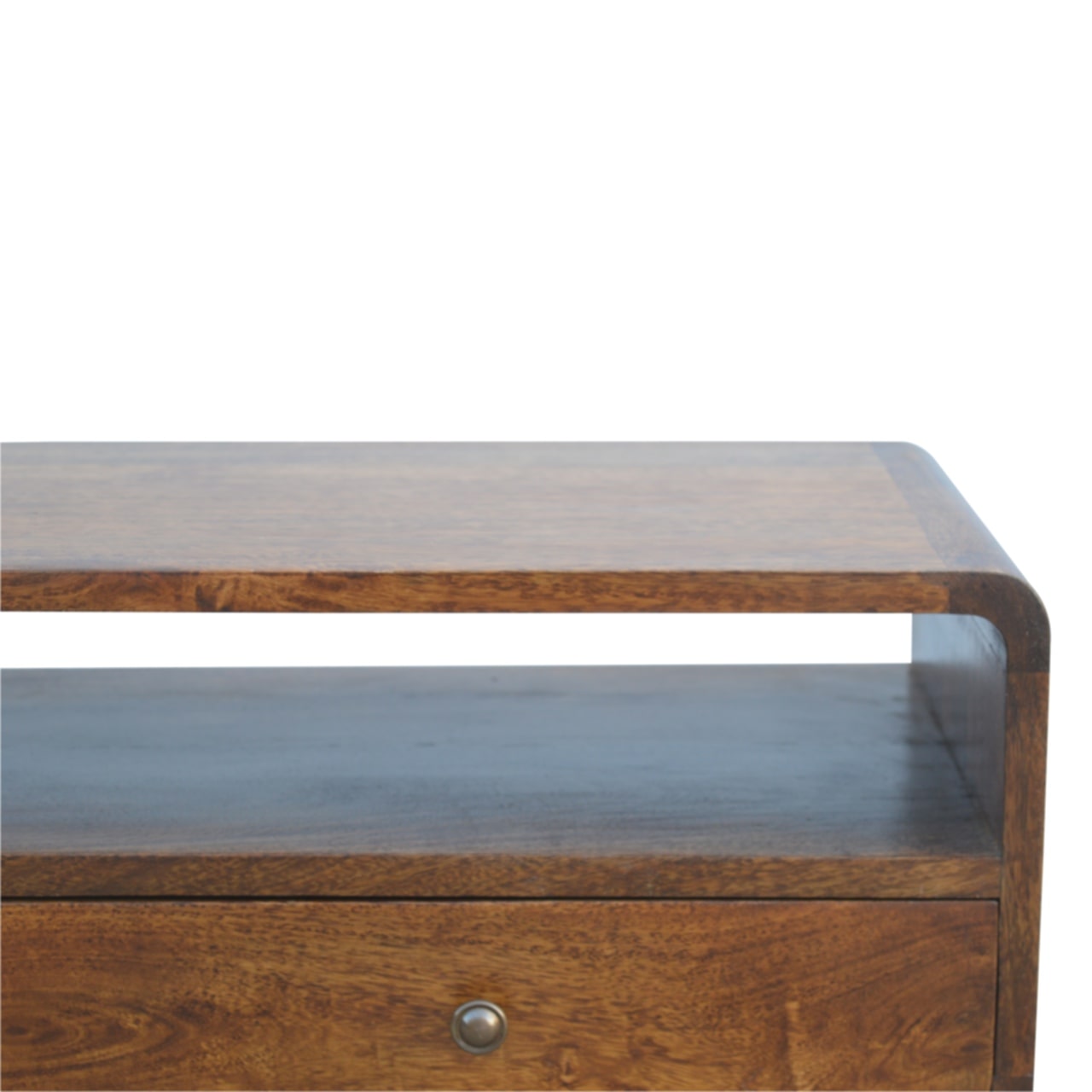 Arto Console Table With Shelf, Chestnut