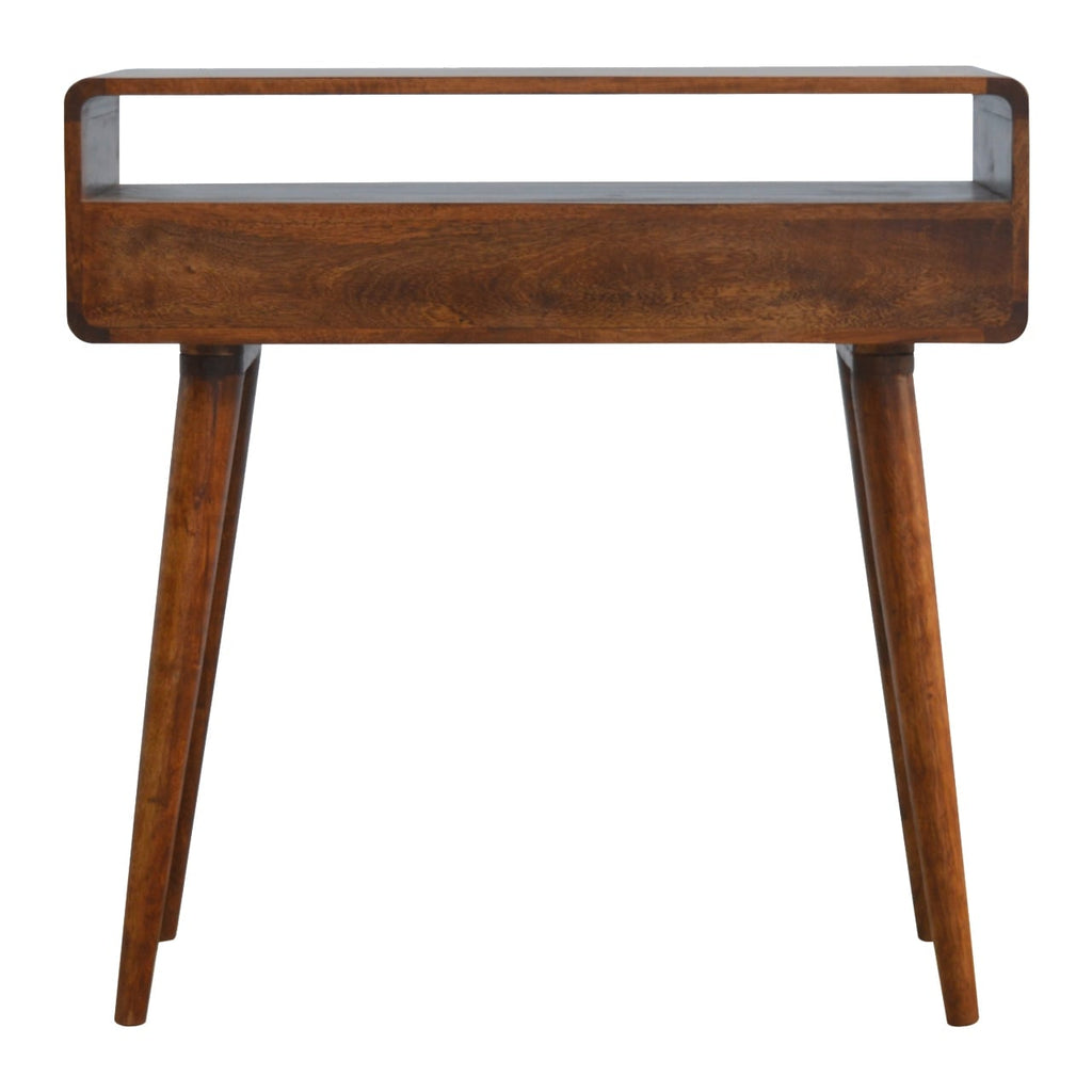 Arto Console Table With Shelf, Chestnut