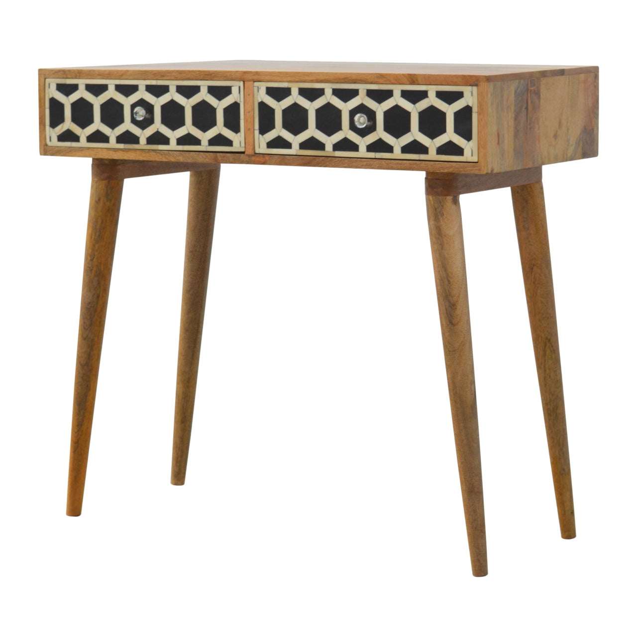 Bone Inlay 2 Drawers Console Table