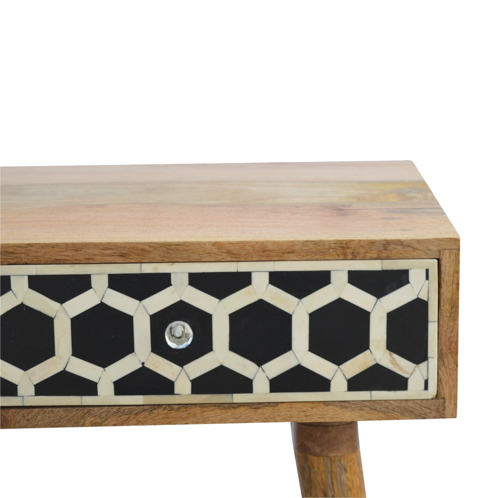 Bone Inlay 2 Drawers Console Table