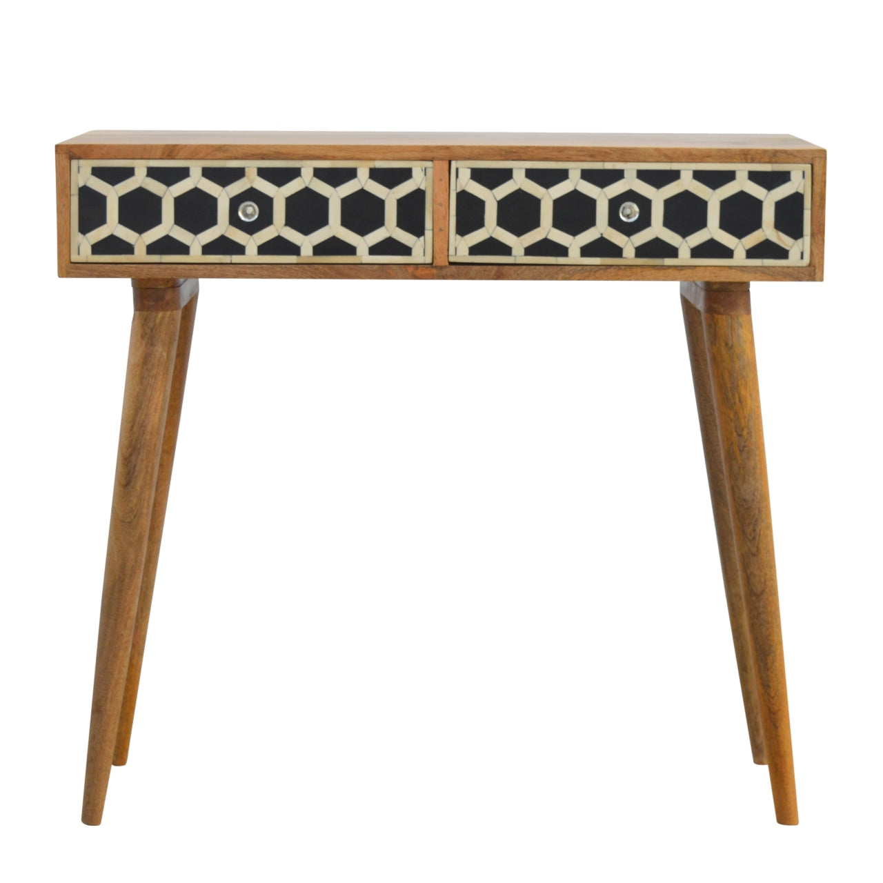 Bone Inlay 2 Drawers Console Table