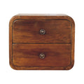 Arto 2 Drawer Floating Bedside, Chestnut