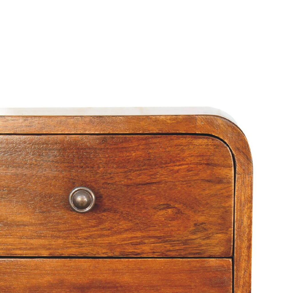 Arto 2 Drawer Floating Bedside, Chestnut
