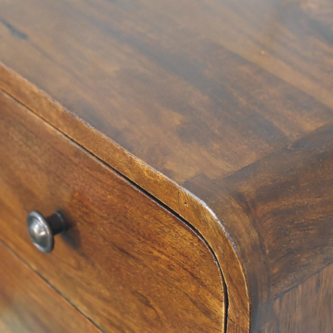 Arto 2 Drawer Floating Bedside, Chestnut