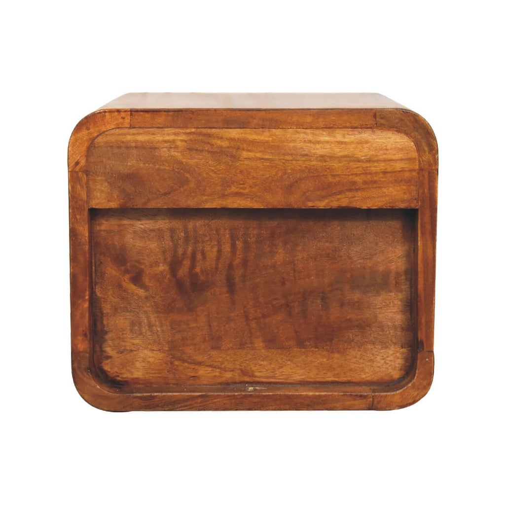 Arto 2 Drawer Floating Bedside, Chestnut