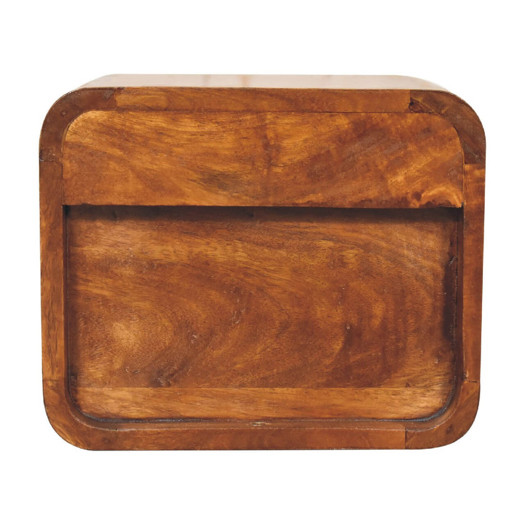 Arto 1 Drawer Floating Bedside, Chestnut