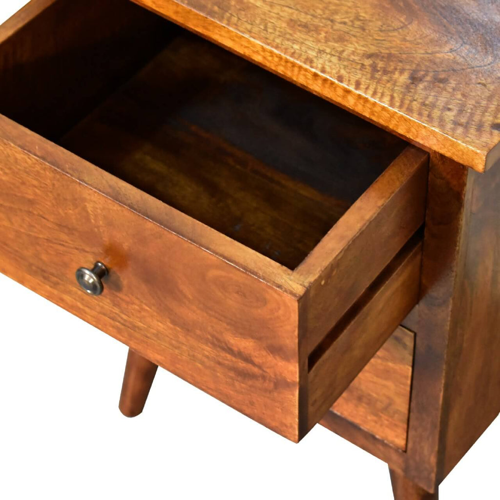 Aaren Chestnut Finish Bedside