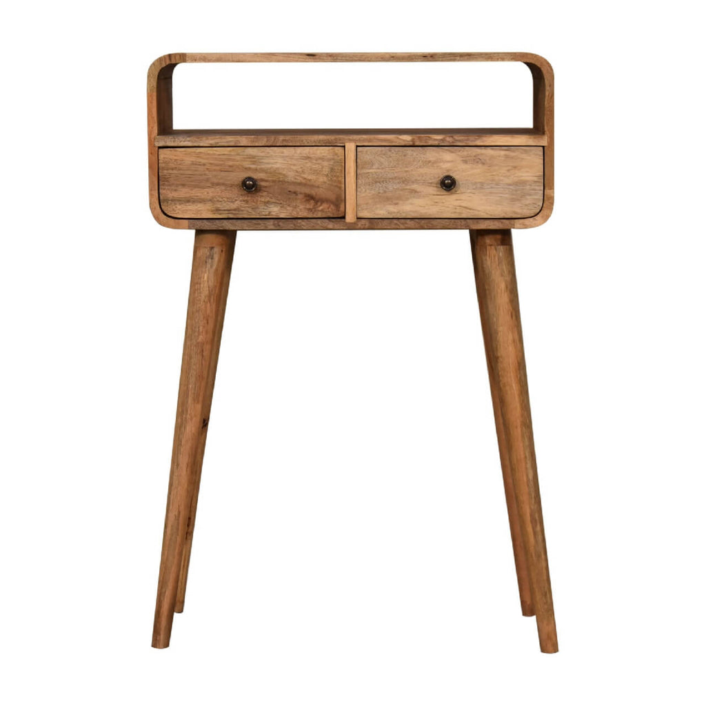 Arto Narrow Console Table Oak Finish