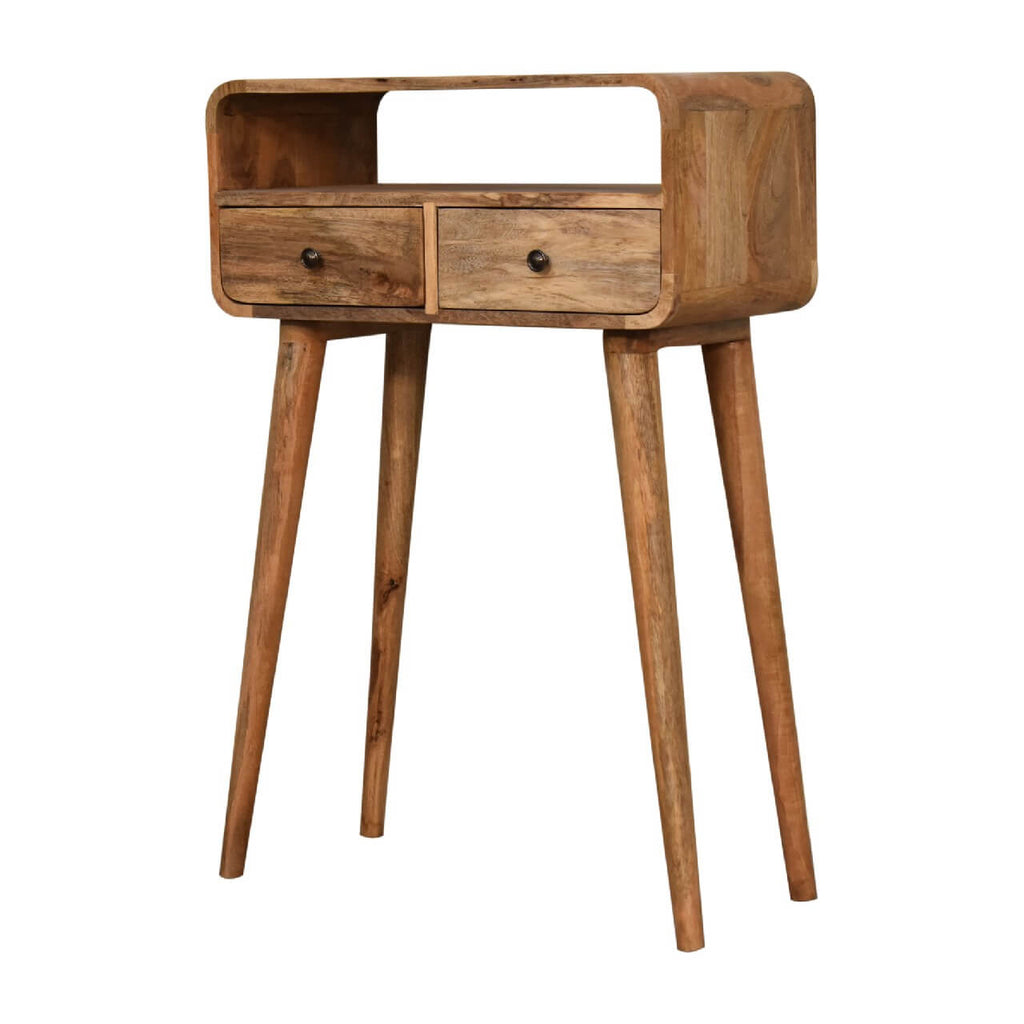 Arto Narrow Console Table Oak Finish