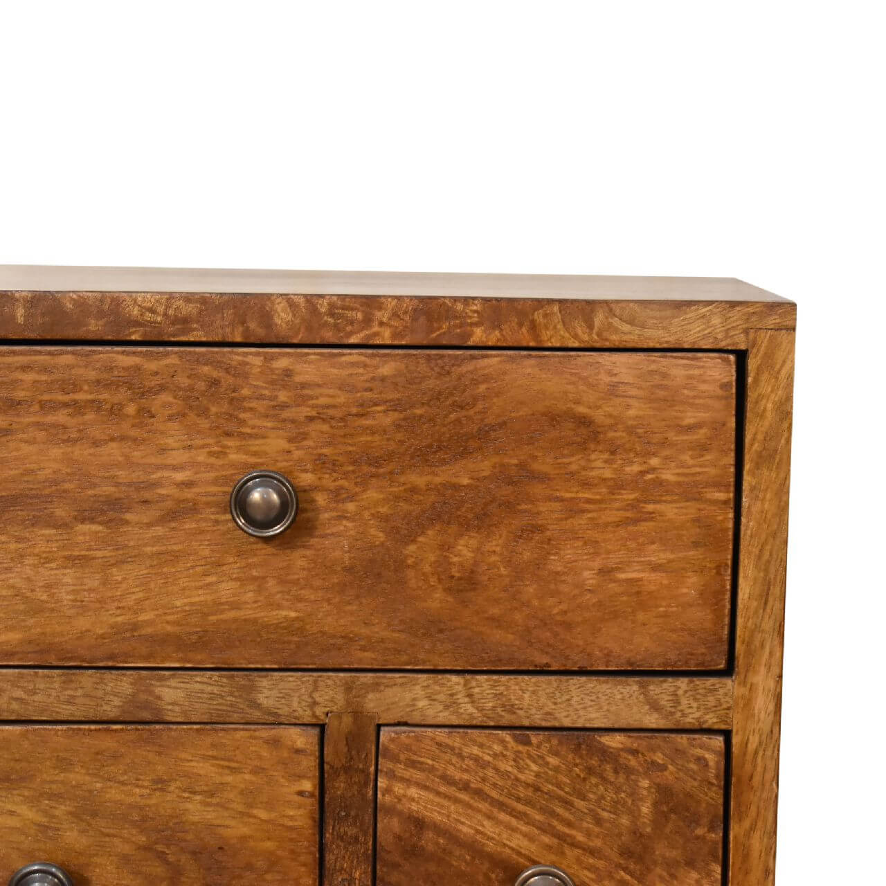 4 Drawer Bedside, Chestnut
