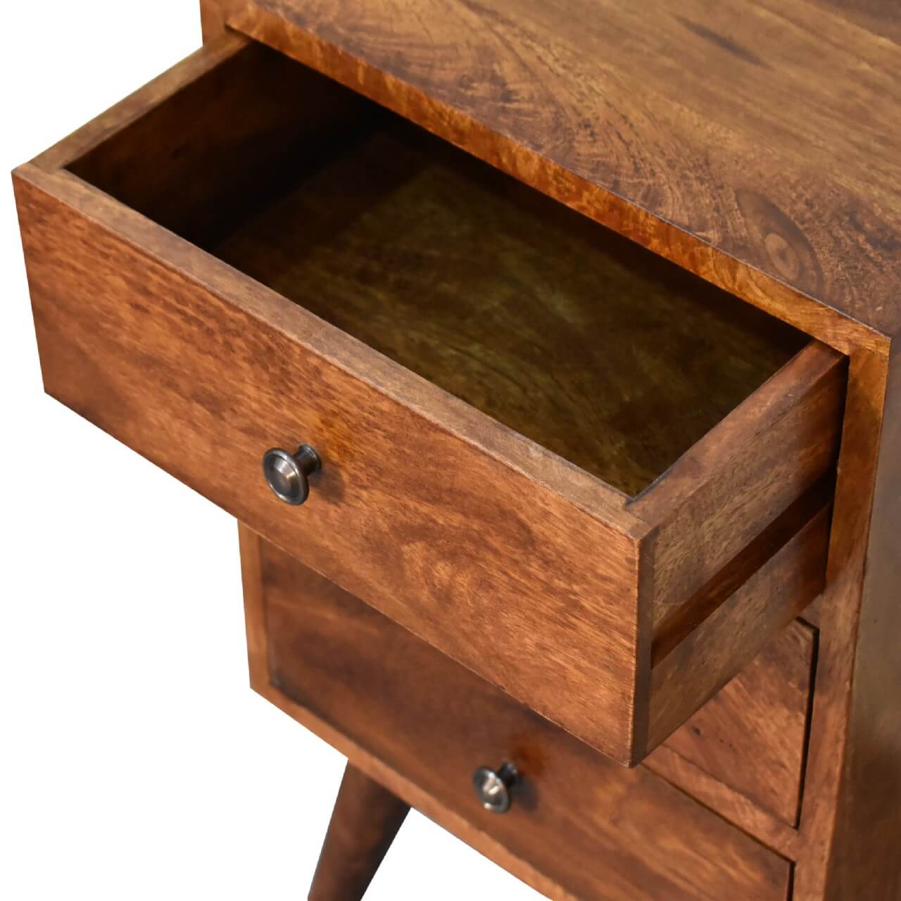 4 Drawer Bedside, Chestnut