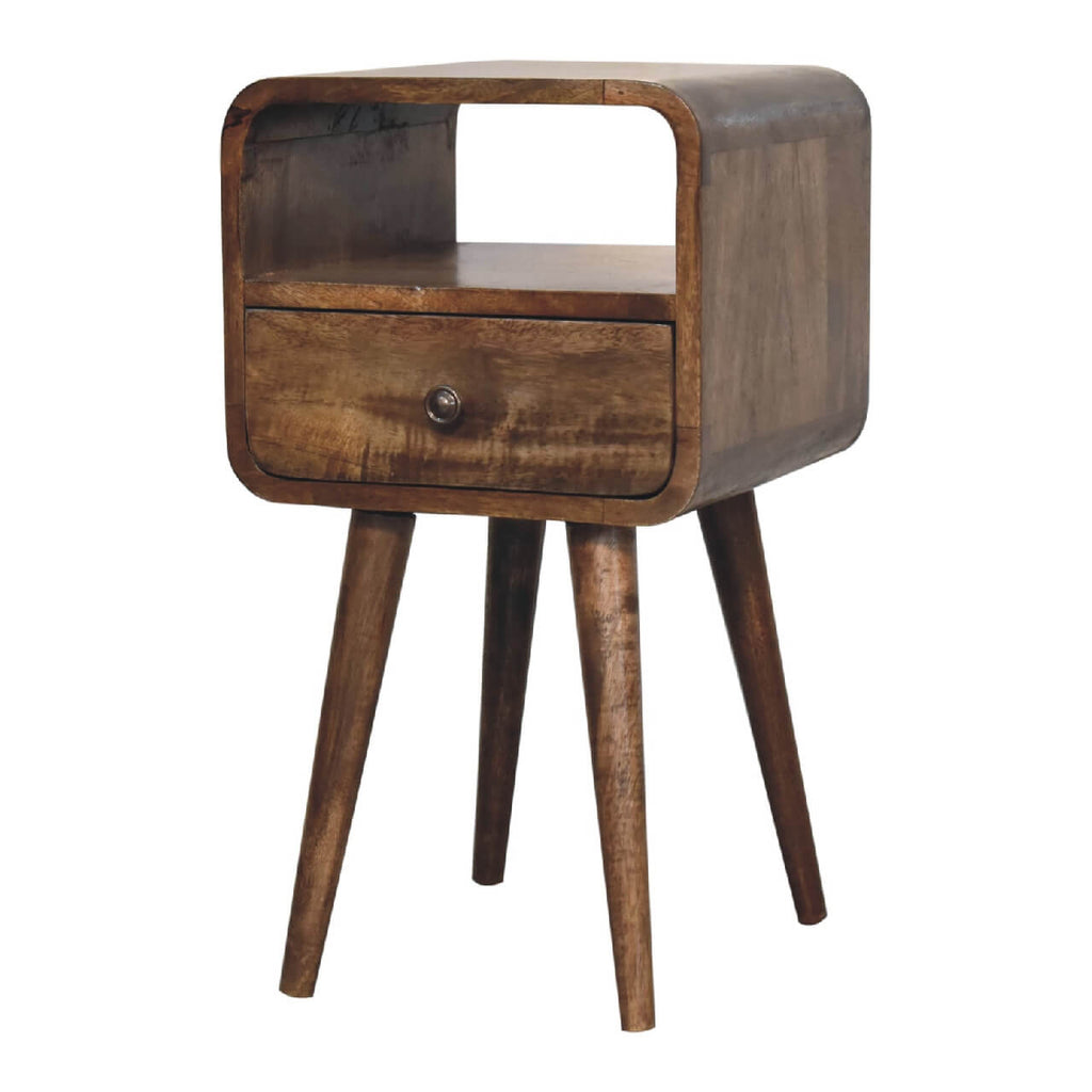 Arto 1 Drawer Narrow Bedside, Grey Wash