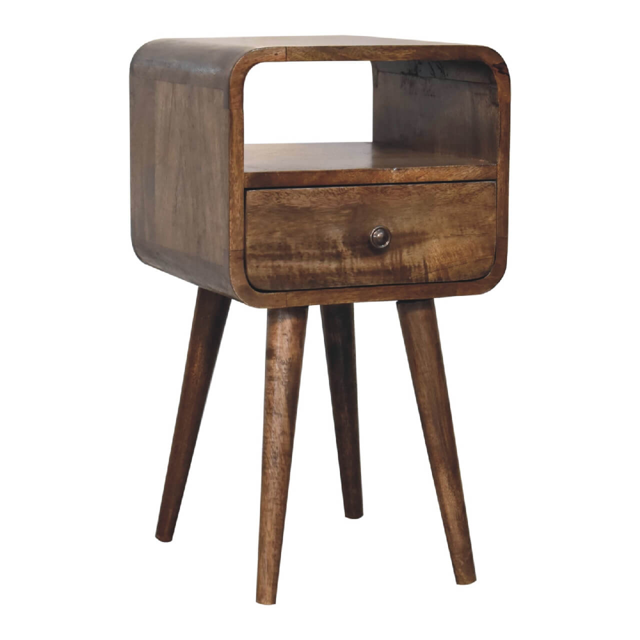 Arto 1 Drawer Narrow Bedside, Grey Wash