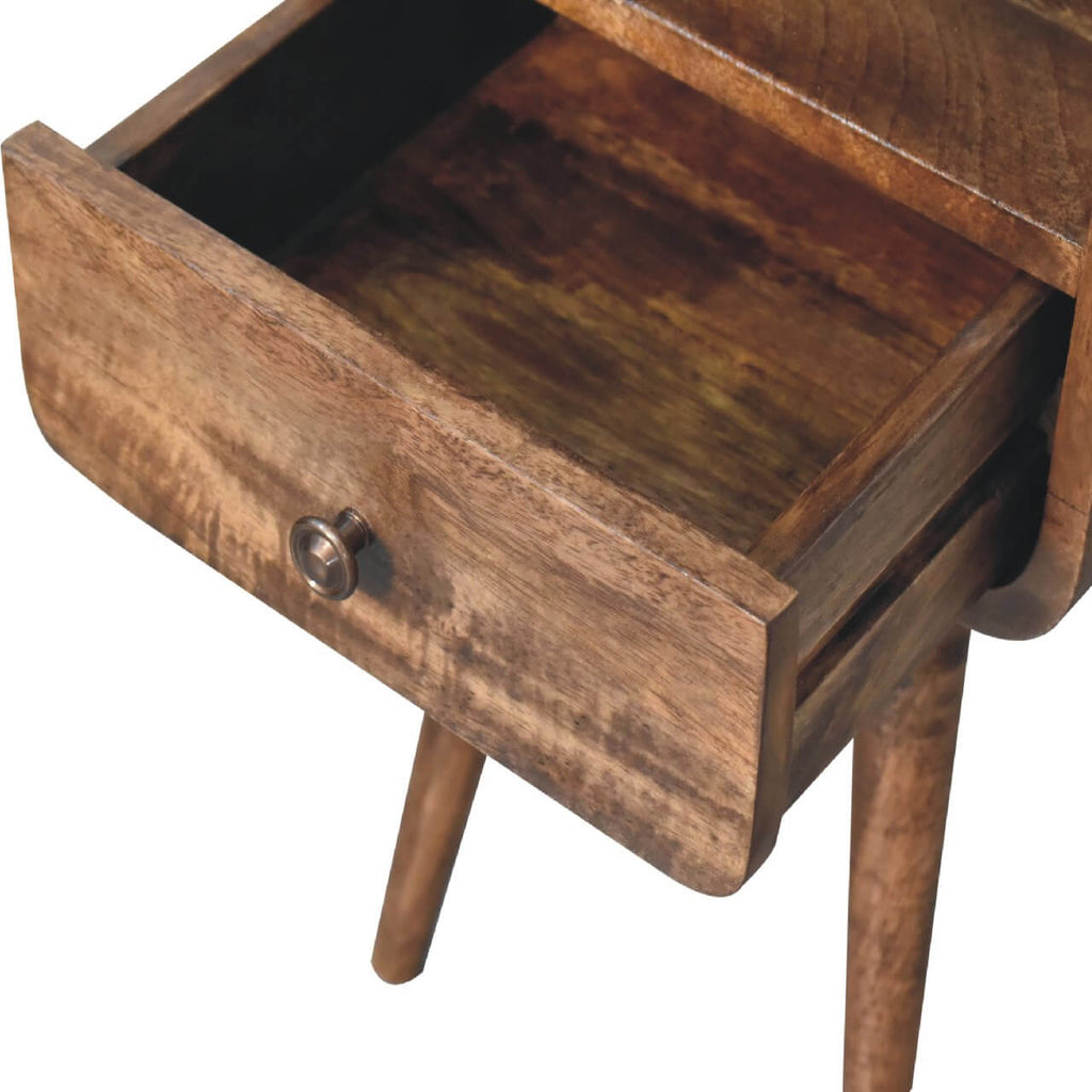 Arto 1 Drawer Narrow Bedside, Grey Wash