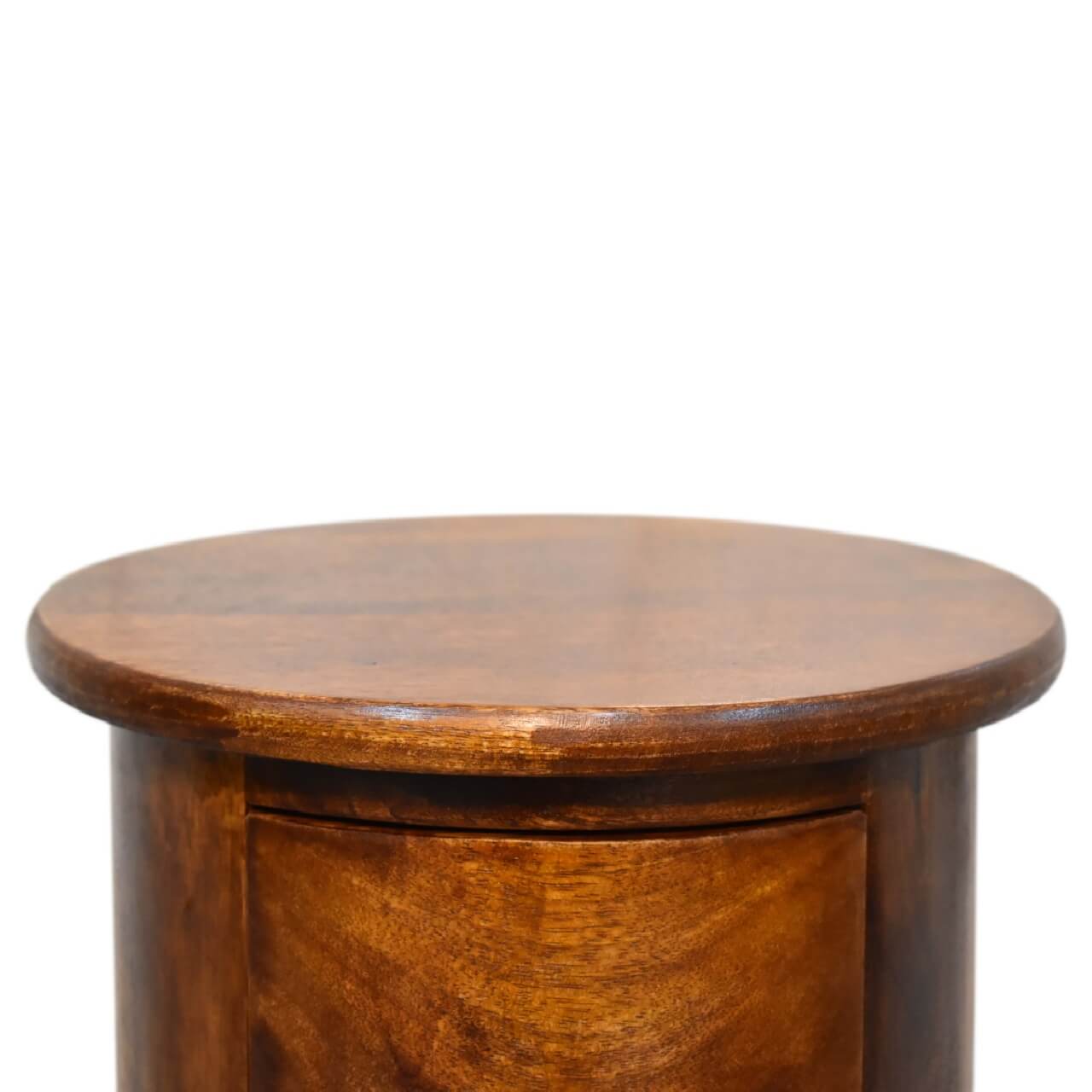 Drum Bedside Table, Chestnut