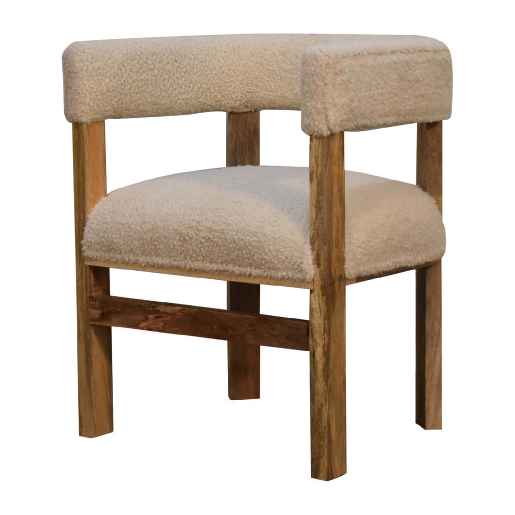 Bouclé Chair, Cream
