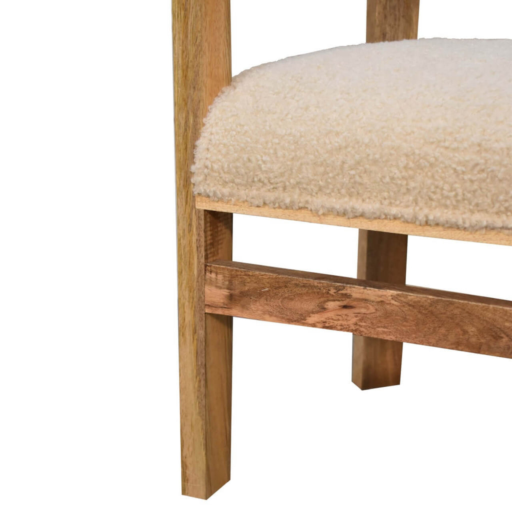 Bouclé Chair, Cream