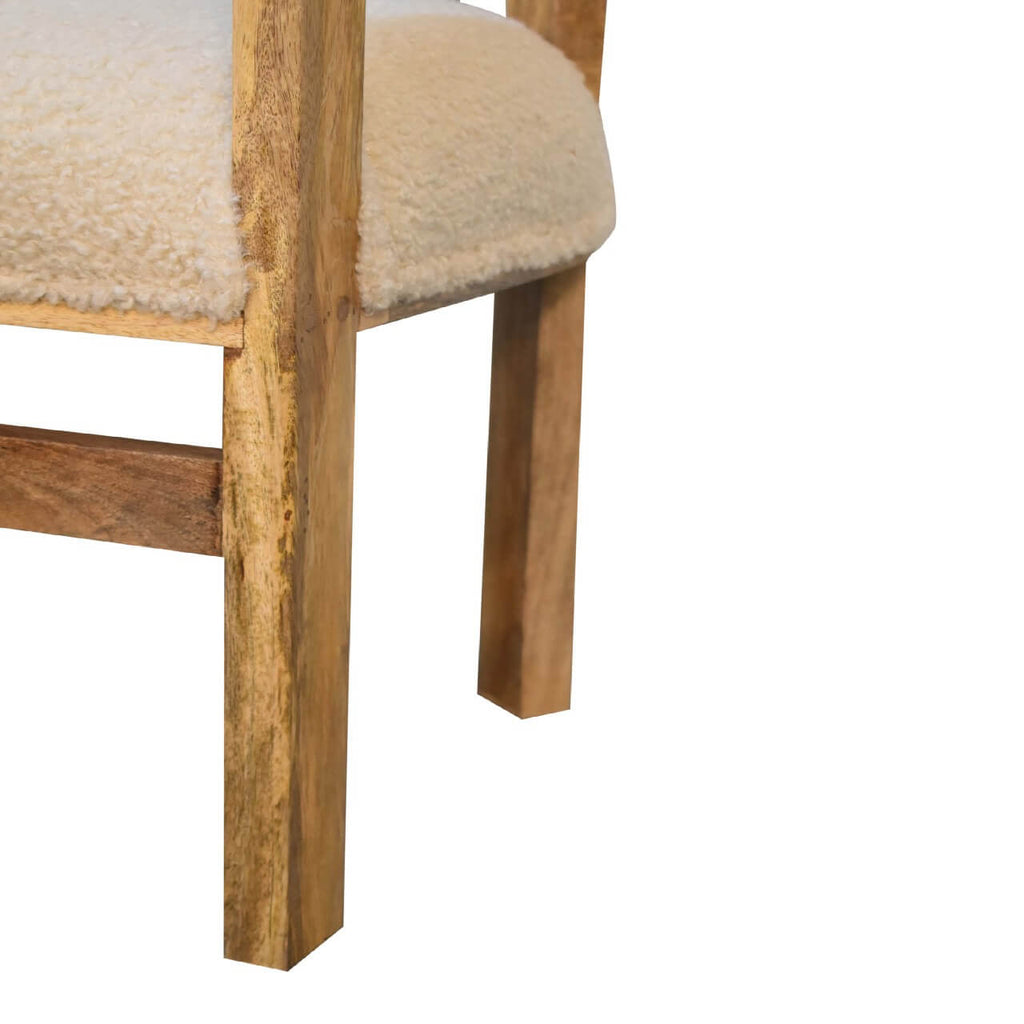 Bouclé Chair, Cream