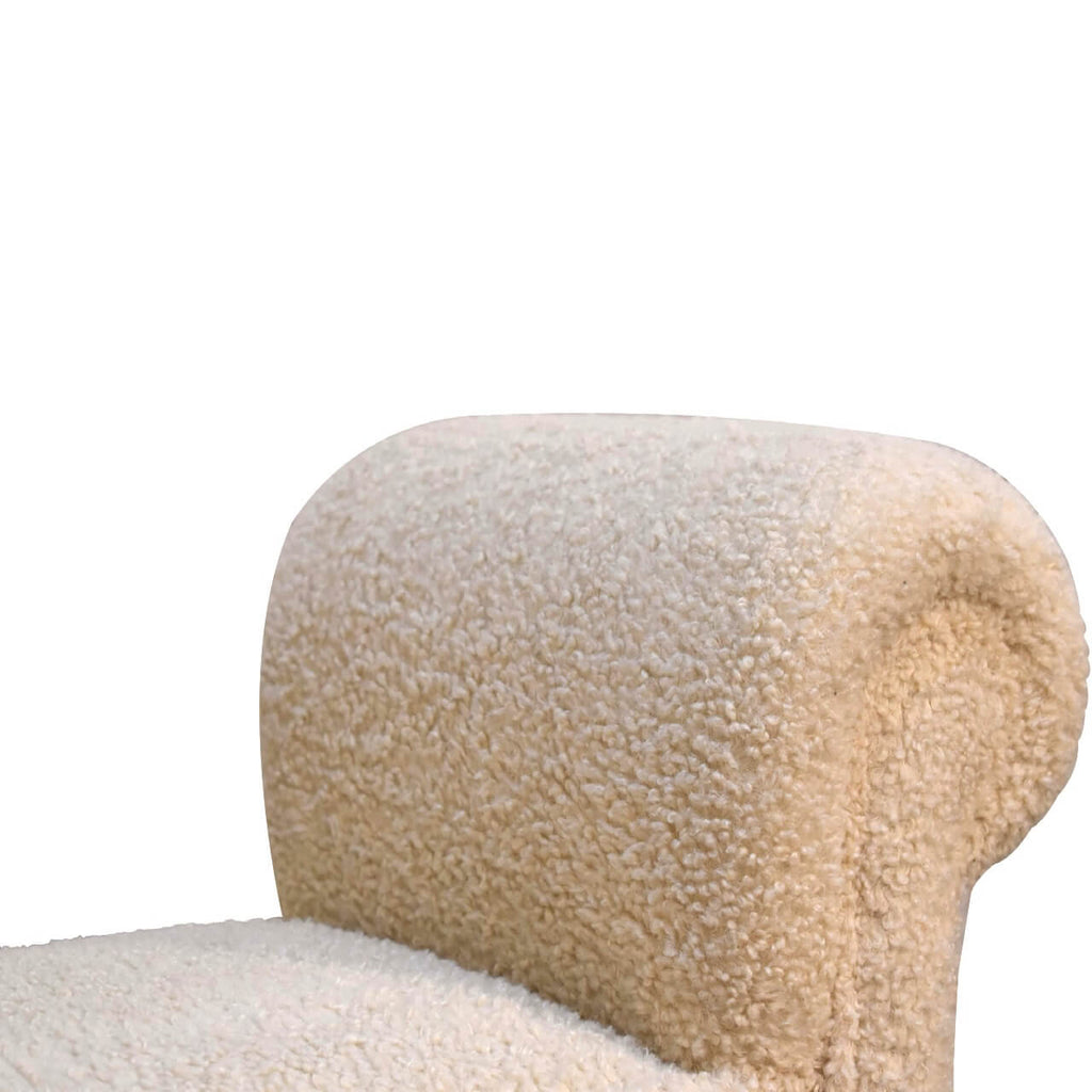 Bouclé Bench, Cream