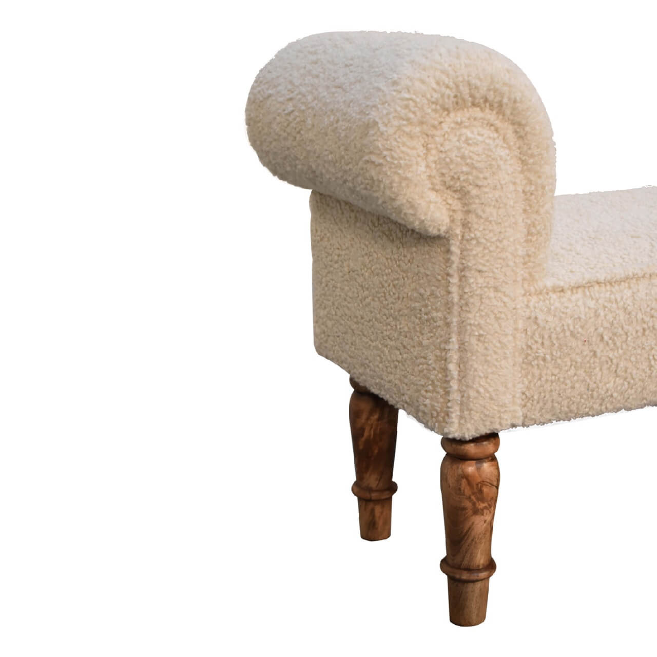 Bouclé Bench, Cream