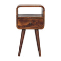 Arto 1 Drawer Narrow Bedside, Chestnut