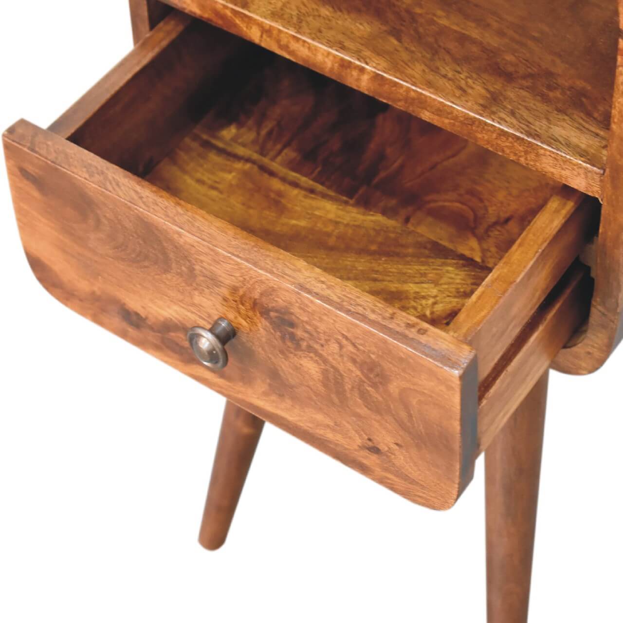 Arto 1 Drawer Narrow Bedside, Chestnut