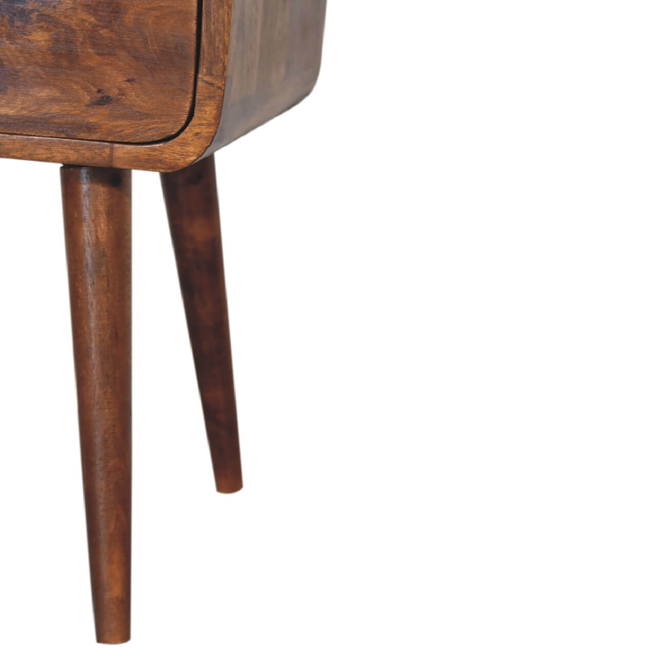 Arto 1 Drawer Narrow Bedside, Chestnut