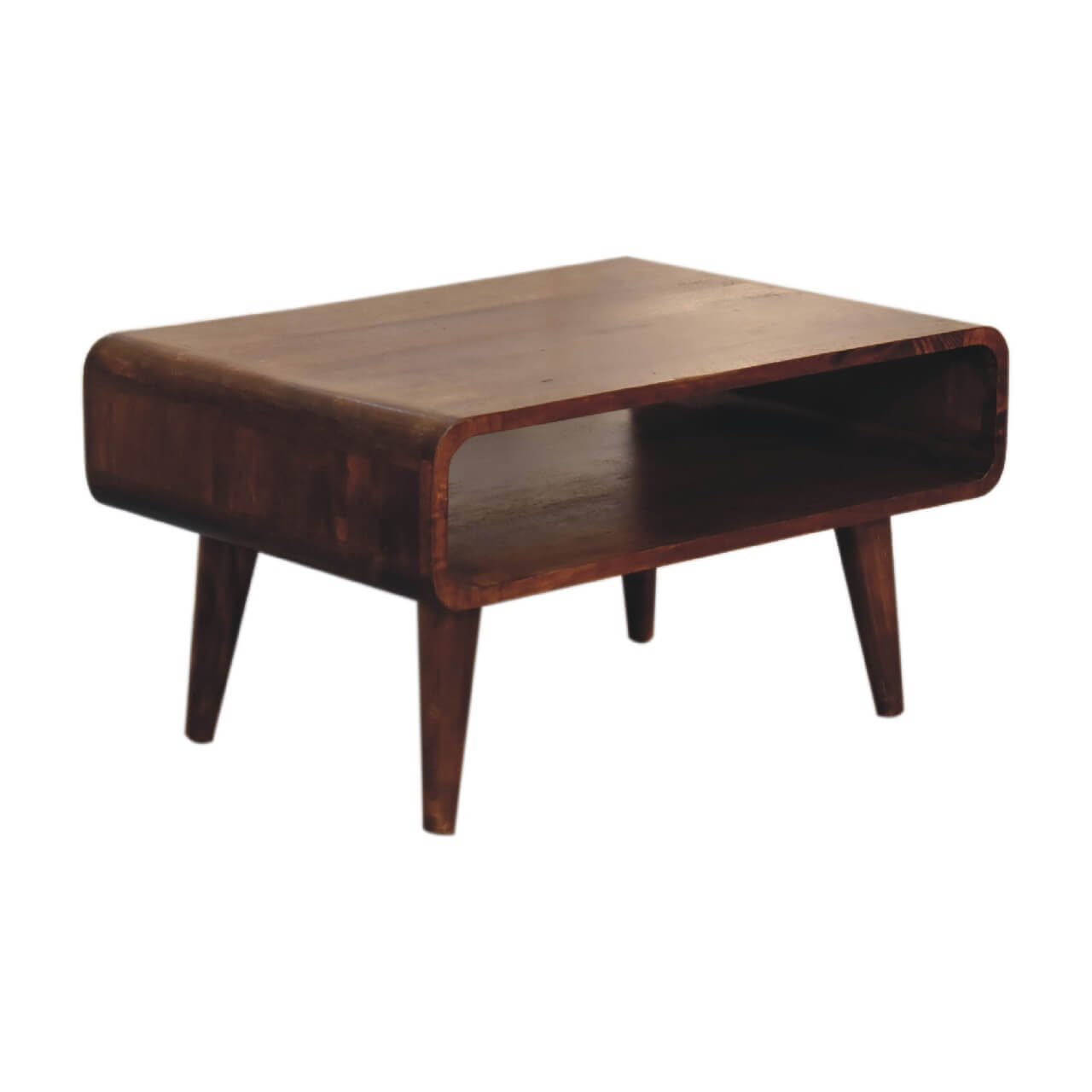 Arto Open TV Stand, Chestnut
